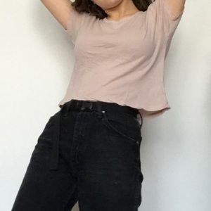Pink Brandy Melville cropped T-shirt